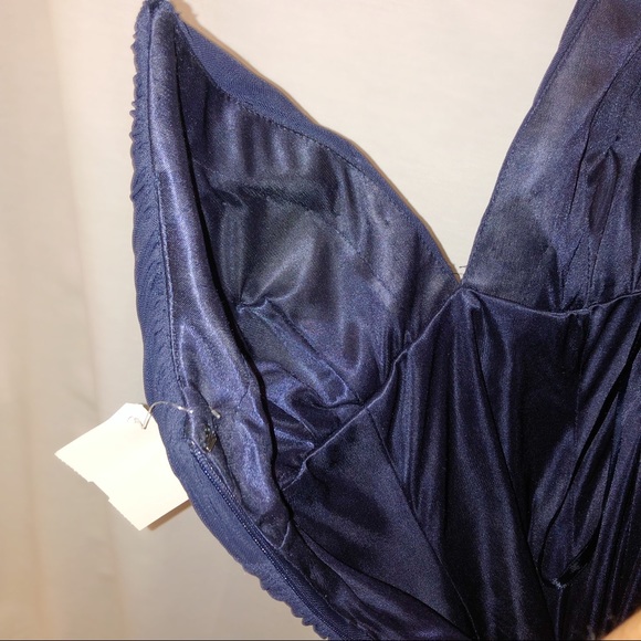 Dave & Johnny- Navy Cocktail Dress- Size 0 (NWT) - Picture 5 of 8